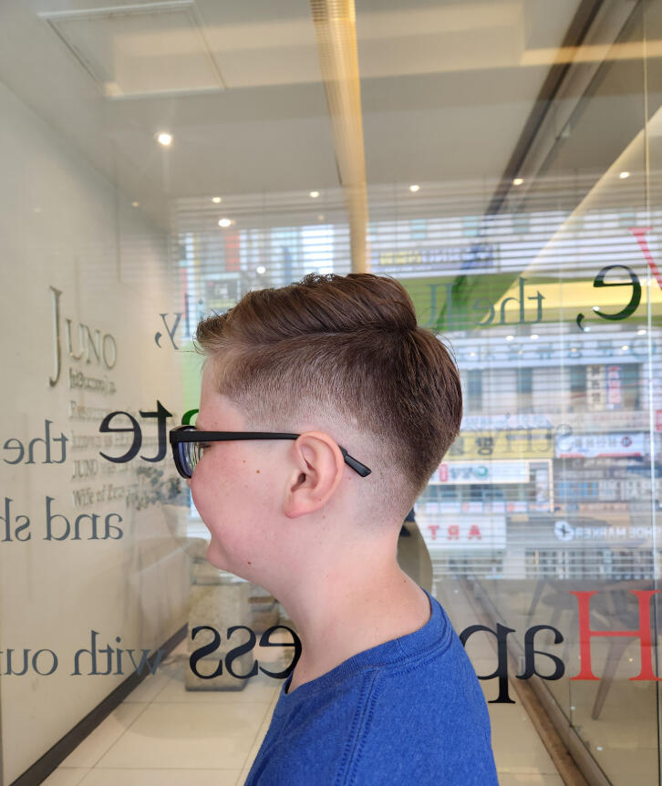 Young boy customer at Juno Hair Salon in Seongnam